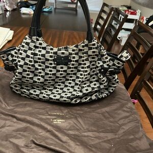 Kate Spade Black and White Checkered Women's Bag